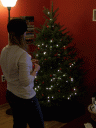 Jess Decorating the Christmas Tree